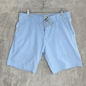 Hudson & Barrow NYC Men's Hybrid Drawstring Short  Size 30 Light Blue *FLAW*